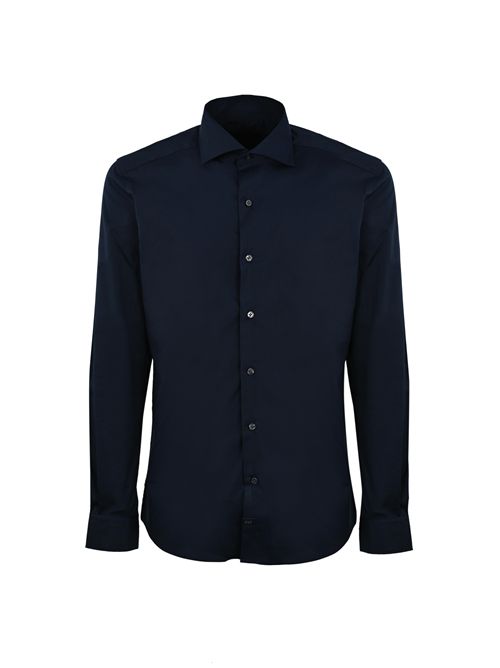 Camicia con collo alla francese stretch Blu FAY | NCMA152259SORMU807